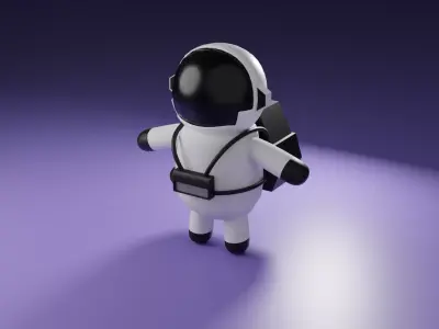 3D Character Cartoon Astronaut 3D model