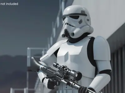  Star Wars Imperial Stormtrooper with Blaster Rifle Standing Pose 