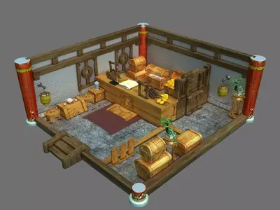 Gang Interior - Junior Treasury 3D model