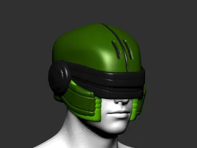helmet high poly sculpt 3d printable  3D model 92