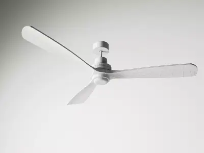 Modern Wooden 3-Blade Ceiling Fan with Light 3D model
