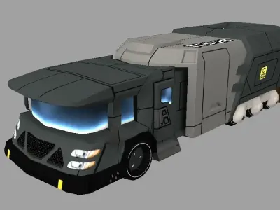 Mobile Science Lab Low-poly 3D model