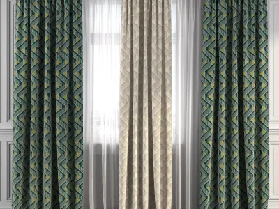 Curtain Set 201 3D model