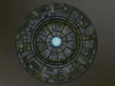 ancient portal Low-poly 3D model