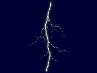 Realistic 3D Lightning CG-09 Low-poly 3D model