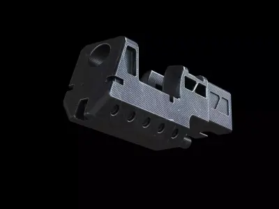Industrial part scoope muzzle stock tactical 3D model