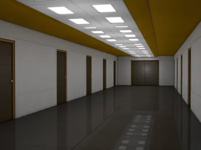 Apartment Corridor  Low-poly 3D model