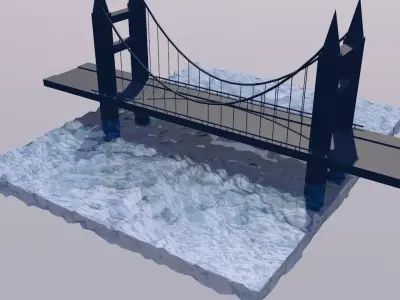 Bridge golden gate in san francisco 3D model purchase