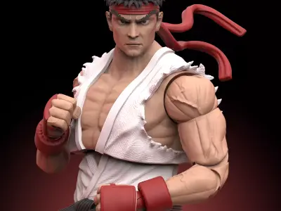 Action Figure Ryu Street Fighter 3D print model