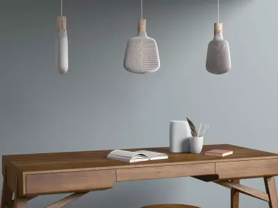 Leaf shaped lampshade 3D print model