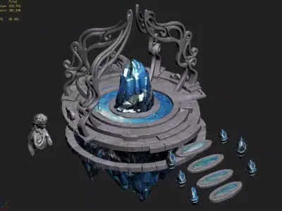 Glacier Ancient Land - Snowy God Terrace 01 3D model