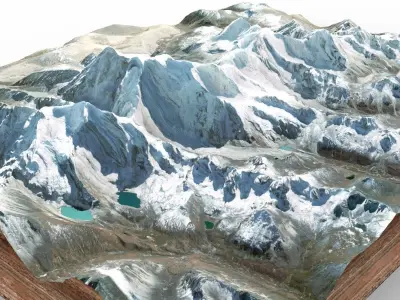 Mountain landscape 3D model 16