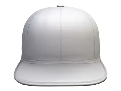 White Sports Cap Low-poly 3D model