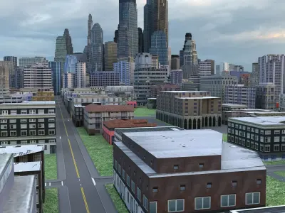 City 89 Low-poly 3D model