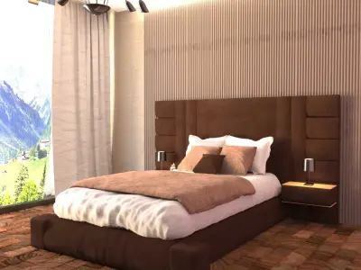 modern bedroom 3D print model