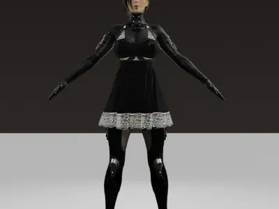 Kasumi Goto Low-poly 3D model