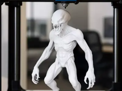 Alien Monster STL High-Detail Horror Creature for Resin or FDM 3D print model
