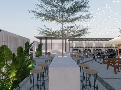 Desain 3d Cafe Outdoor 3D model