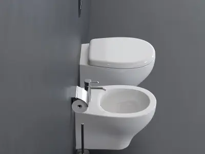 GALASSIA Eden Wall-Hung WC art 7215 art 7216 Low-poly 3D model