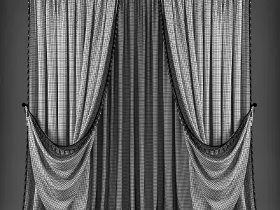 Curtain 3D model 338 Low-poly 3D model