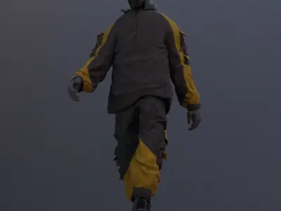 Scifi Character - Cyberpunk Nocturnal edge  Low-poly 3D model