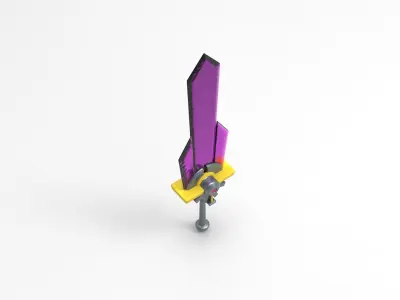 Crystal Sword Low-poly 3D model