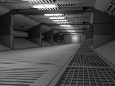Sci Fi Corridor  3D model 3