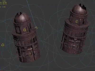 Magma Rift - Leaning Tower 01 3D model