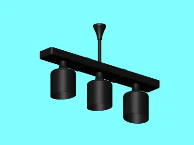 3 bar chandelier 3D print model