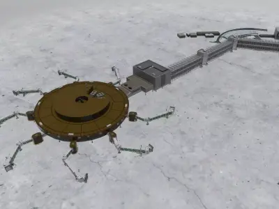 EGKK South Terminal Gallery Low-poly 3D model