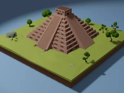 Chichen Itza  Low-poly 3D model