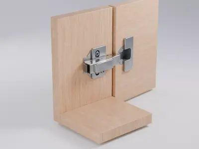 Cabinet Hinge overlay door hydraulic hinge animated  Low-poly 3D model