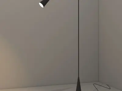 Delaktig floor lamp with shade 3D model