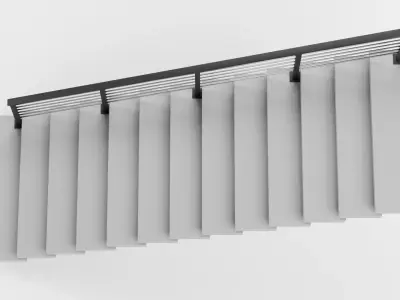 Straight Staircase V4 - Modern Interior Stairs Low-poly 3D model