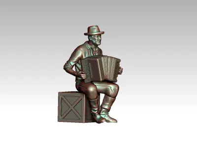 street musician 3D print model