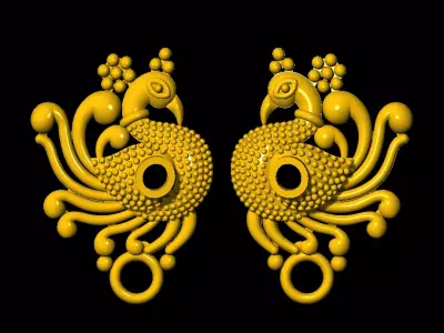  Tops earrings   3D print model