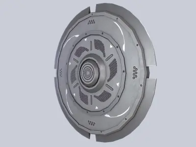 Sci fi shield Low-poly 3D model