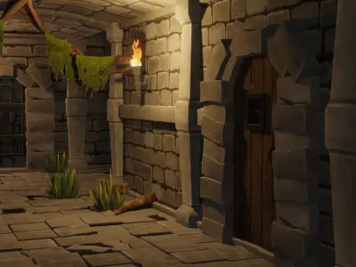 Dungeon pack - Low poly Hand painted 3d model Low-poly 3D model