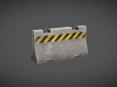 Street Barriers Low-poly 3D model purchase