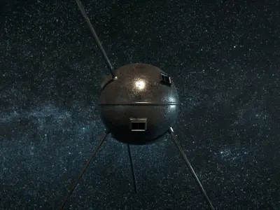 Vanguard TV3 Satellite Low-poly 3D model