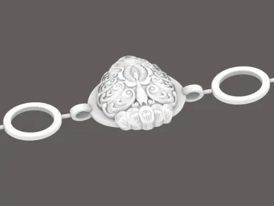 Peacock Bracelet Design for silver Casting 3D print model