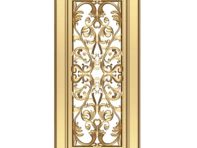 Carved Door Classic 07 Low-poly 3D model