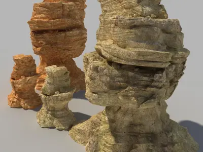 Desert Rock 3D model