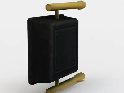 Pedestrian crossing ligh Low-poly 3D model