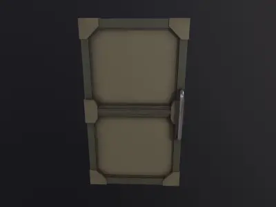Steel Door 3D Model Low-poly 3D model