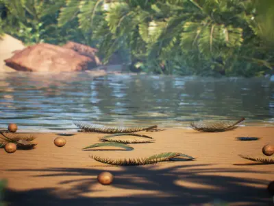 Desert Oasis 41 Assets Low-poly 3D model