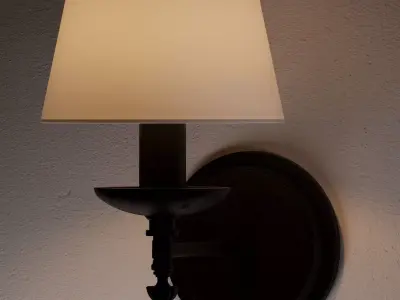 Minimalist Wall Sconce Lamp - Modern Interior Light for Corona 3D model