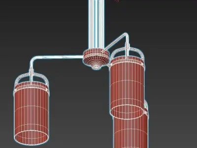 rivoli-annegret-4082-303-b0051267 three light chandelier with... 3D model