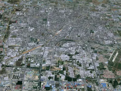 Baoding Hebei China 40km AI Low-poly 3D model