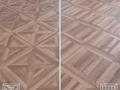Parquet - Laminate - Wooden floor 2 in 1 Low-poly 3D model 34